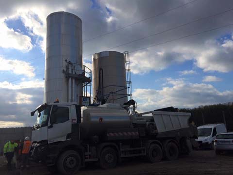 Автоматична дистрибуция на течности за пътни покрития